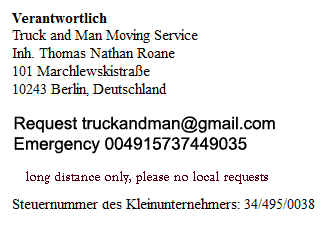 2019.04 Europe Man and Van Frankfurt am Main Removals Service